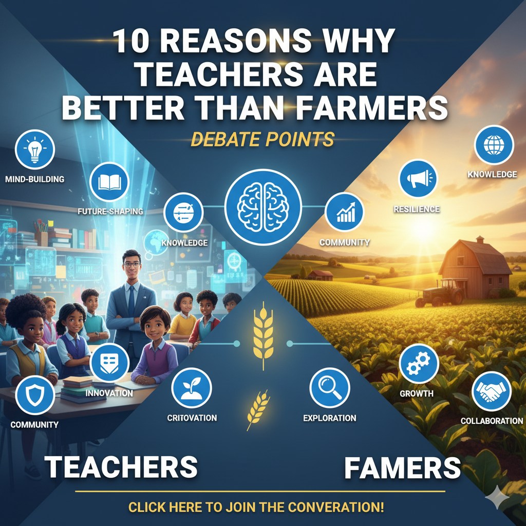 10 reasons why teachers are better than farmers debate points