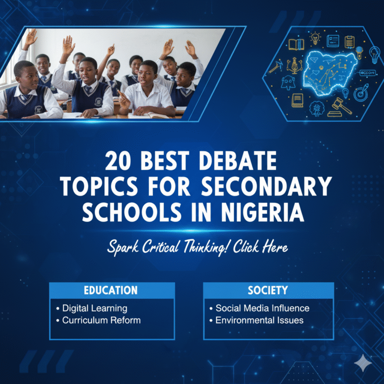 20 best debate topics for secondary schools in Nigeria
