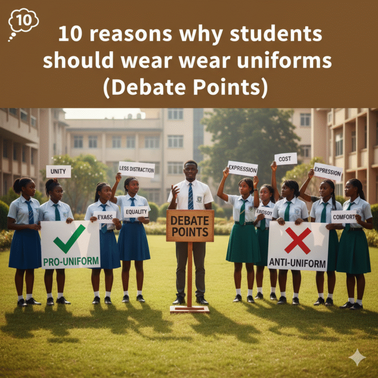 10 reasons why students should wear uniforms (Debate Points)