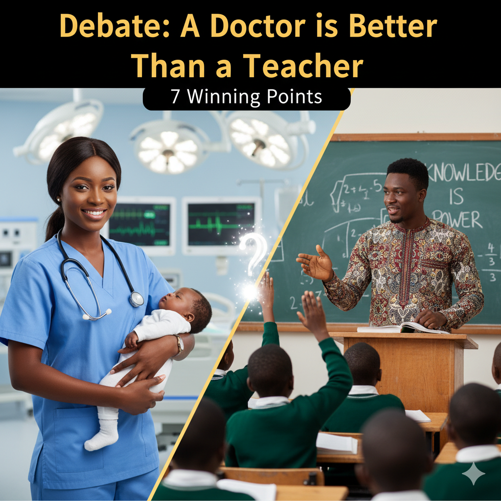 Debate: A Doctor is Better Than a Teacher (7 Winning Points)
