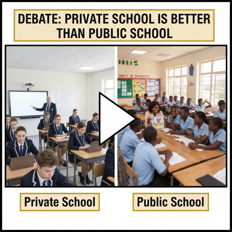 Debate: Opposing The Motion "Private School is Better Than Public School" (6 Winning Points)